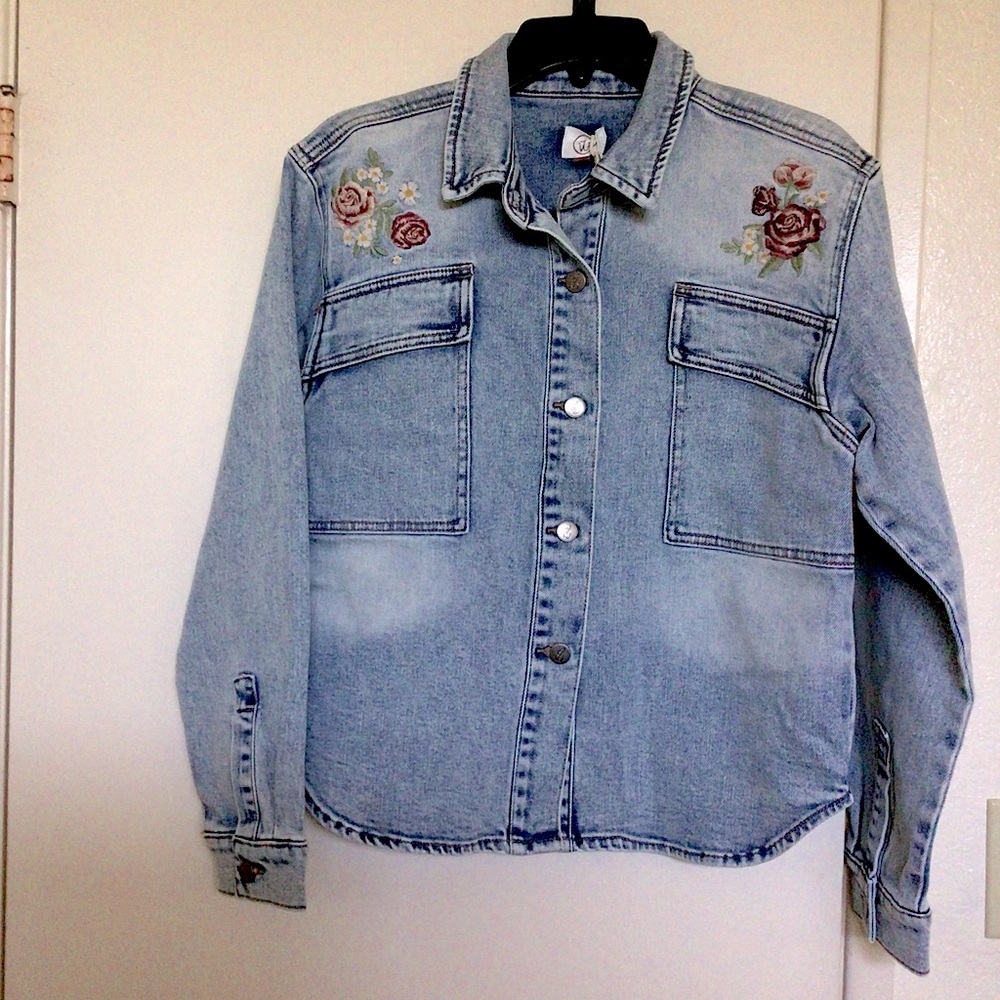 Driftwood DW Steer Head Denim Shacket NWT - Picture 4 of 7